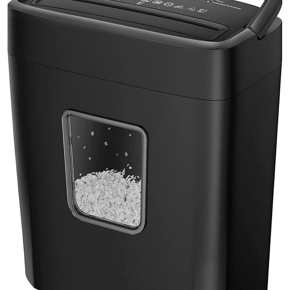6-Sheet Micro-Cut Paper Shredder for Home Office Use with Portable Handle C261-D